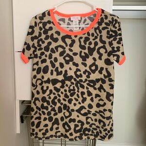 Pink Lily Leopard Print T-shirt